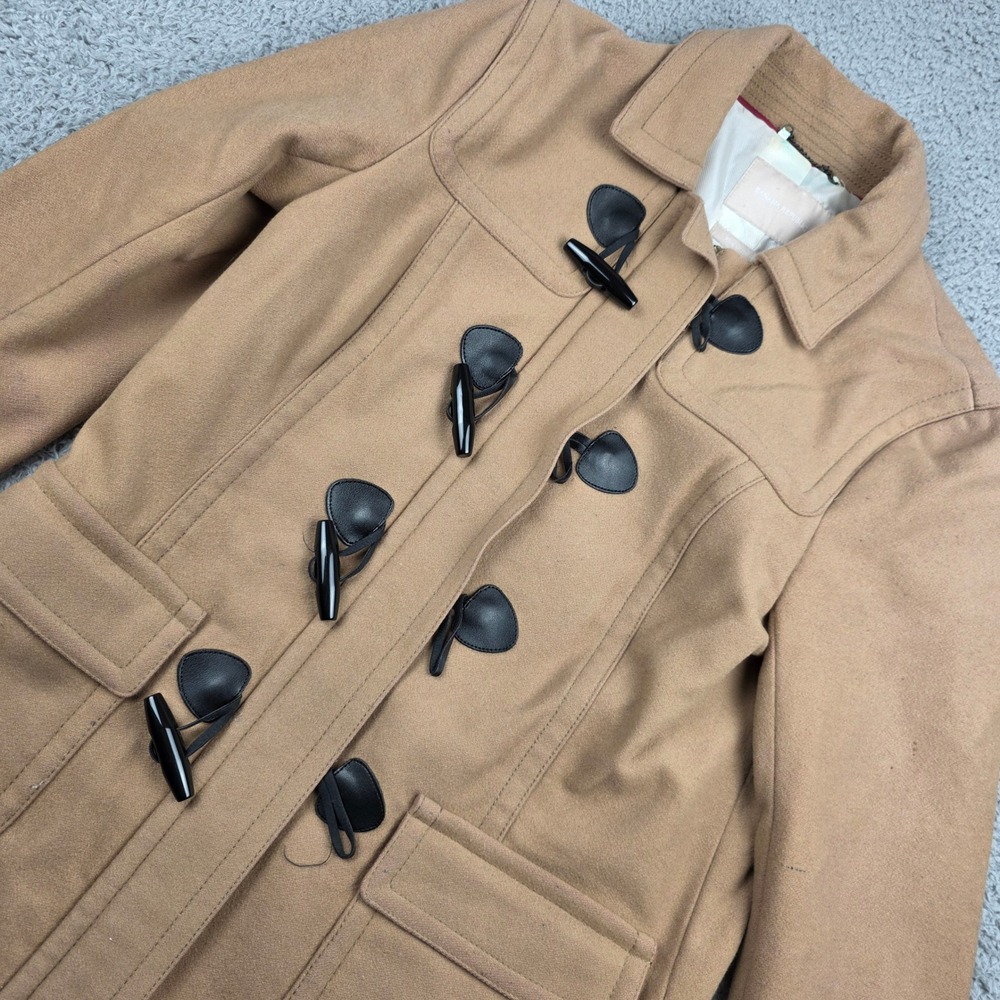 Banana Republic Camel Wool Blend Toggle Duffel Coat Italian‎ Fabric Small